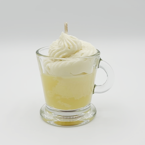 Bougie parfumée citron meringué – Bougie chantilly décorative