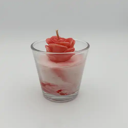 Les bougies marbrées - Fraise