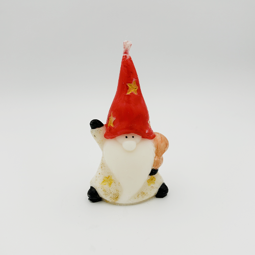 Bougie Gnome de Noël Rouge