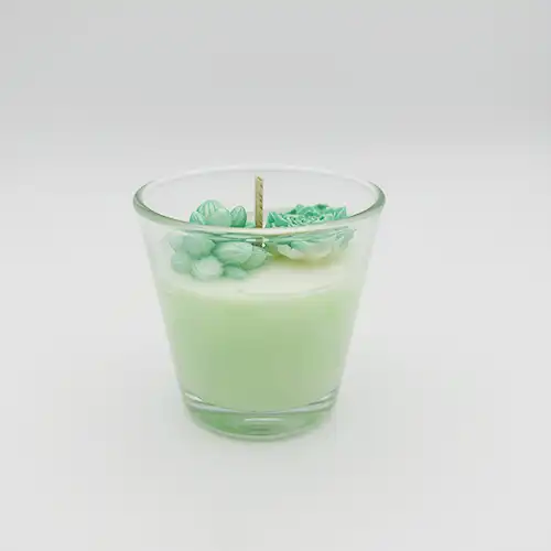 Bougie marbrée pomme verte