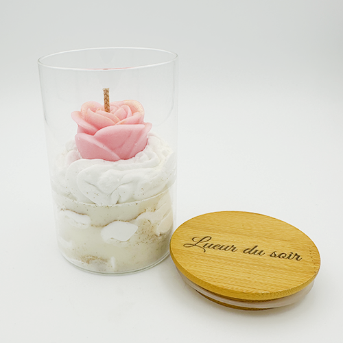 Les bougies & fondants de Saint-Valentin - Rose fleur de cerisier