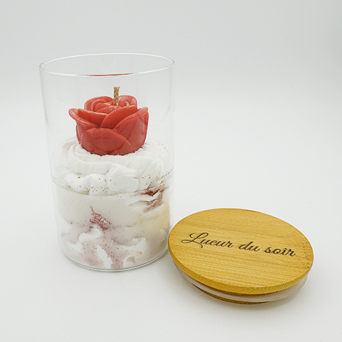 Les bougies & fondants de Saint-Valentin - Rose pomme d'amour