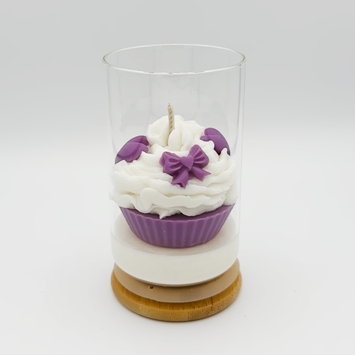 Bougie parfumée savon doux – Bougie cupcake décorative